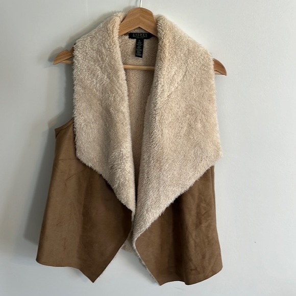 Ralph Lauren suede vest size PL/ M - Picture 1 of 3
